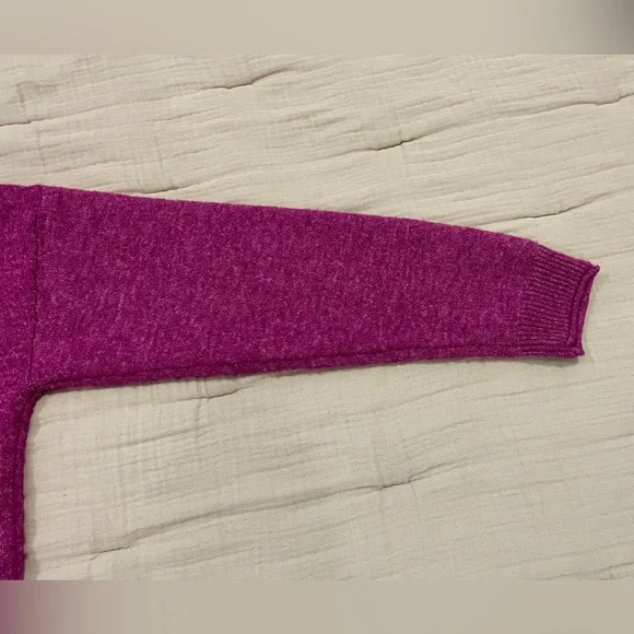 Lucky Brand Fuchsia V-neck Sweater Small Petite - Picture 11 of 14